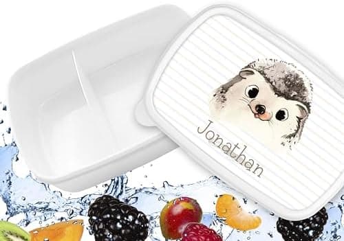 Timalo® Brotdose Kinder mit Namen | Personalisierte Bento Lunchbox für Jungen & Mädchen | Kindergarten & Schule Motiv Ti