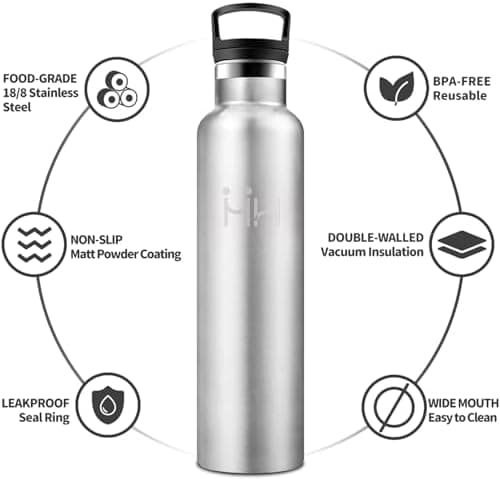 HoneyHolly Edelstahl Trinkflasche 500ML Kinder BPA-Frei Isoliert Thermoflasche
