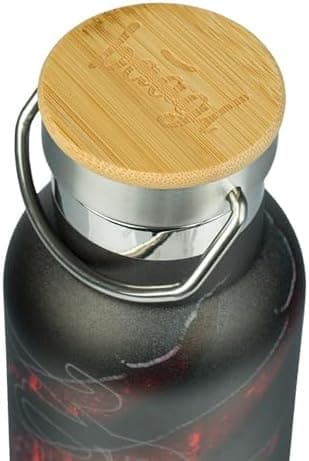 Baagl Thermosflasche Kinder Edelstahl – Auslaufsichere Wasserflasche für Mädchen – BPA-freie Flasche mit Bambusdeckel –