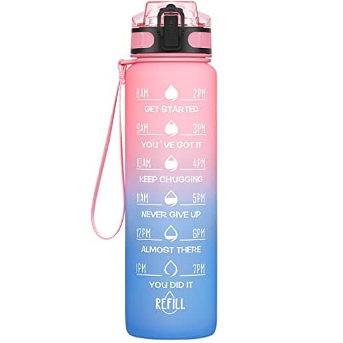 HydroPal Trinkflasche 1L für Sport und Fitness - BPA-Frei, Strohhal, Outdoor und Büroideal - Leicht, Stoßfest, Wiederver