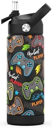 Edelstahl Trinkflasche Meeresjungfrau 550ml BPA Frei Auslaufsicher Thermosflaschefür Kinder und Erwachsene - Sport, Schu