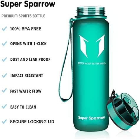 Super Sparrow BPA-frei Wasserflasche - 500ml - Ideale für Sport und Outdoor - Nachhaltig ClimatePartner certified