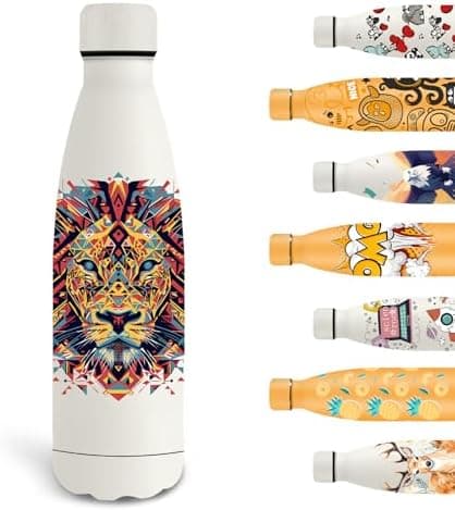Grsta Trinkflasche 500ml, BPA-freie Edelstahlflasche für Kinder, ideale Wasserspeicherung bei Kalt&warm