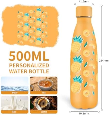 Grsta Trinkflasche 500ml, BPA-freie Edelstahlflasche für Kinder, ideale Wasserspeicherung bei Kalt&warm