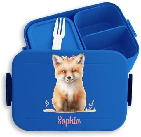 Mepal Bento Box Midi Fuchs Lunchbox - Niedliche Brotdose für Kinder | Auslaufsicher und langlebig | Sage Grün - 900 ml