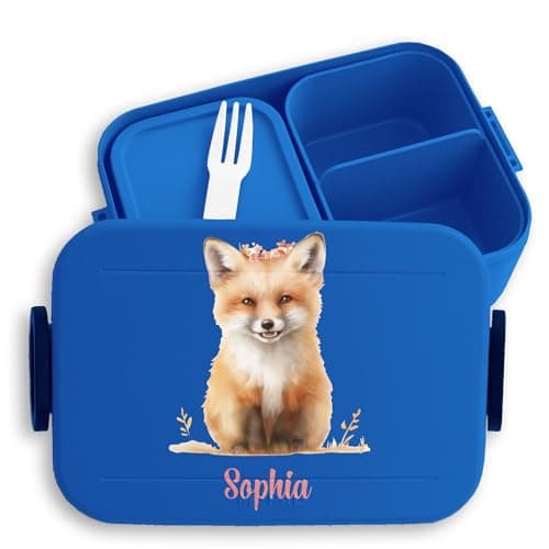 Mepal Bento Box Midi Fuchs Lunchbox - Niedliche Brotdose für Kinder | Auslaufsicher und langlebig | Sage Grün - 900 ml