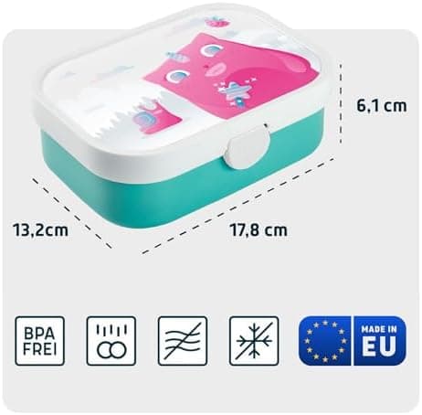 Landpark Brotdose Willi Kinder - Bento Box Kinder - Schule mit Fächern und Gabel - BPA-frei & Spülmaschinenfest - 750 ml