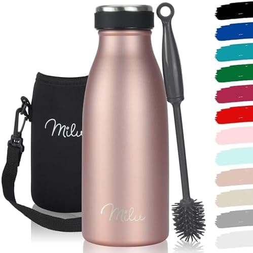 Milu Edelstahl Trinkflasche für Erwachsene – 750ml Isolierflasche zum Tragen – auslaufsicher, Kohlensäuregerecht inkl. R