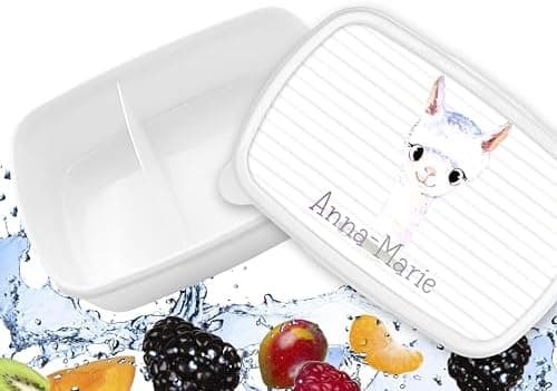 Timalo® Brotdose Kinder mit Namen | Personalisierte Bento Lunchbox für Jungen & Mädchen | Kindergarten & Schule Motiv Ti