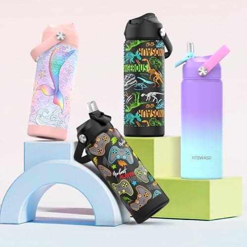 Edelstahl Trinkflasche Meeresjungfrau 550ml BPA Frei Auslaufsicher Thermosflaschefür Kinder und Erwachsene - Sport, Schu