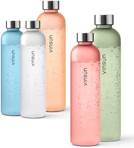 VINSUN Trinkflasche 1000ml - auslaufsicher, BPA frei, Tritan - Leichte Wasserflasche für Sport und Outdoor activities -