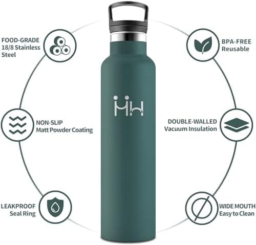 HoneyHolly Edelstahl Trinkflasche 500ML Kinder BPA-Frei Isoliert Thermoflasche