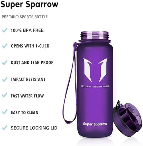 Super Sparrow BPA-frei Wasserflasche - 500ml - Ideale für Sport und Outdoor - Nachhaltig ClimatePartner certified