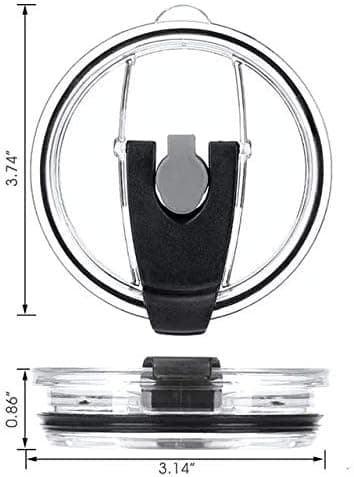 Ersatzdeckel für 56-ml-Becher - Spritzwasserfest, auslaufsicher und strohhalmfreundlich 20 oz Black Double Hole