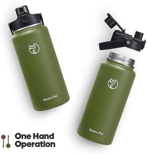 HydroPal Trinkflasche Edelstahl - 1900ml mit Henkel für Fitness, BPA-Frei, flasche Metall, Aesthetic trinkflasche Mitter