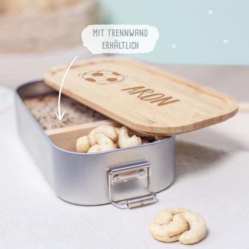 Personalisierte Brotdose helloMini für Kinder - Geschenk zur Einschulung - Junge & Mädchen, Brotdose zum Schulanfang (Fu