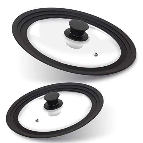 Anaeat Hitzebeständige Silikondecken für Töpfe und Pfannen – Kochgeschirr – Hitzebeständiger Silikonrand – 28 cm Durchme