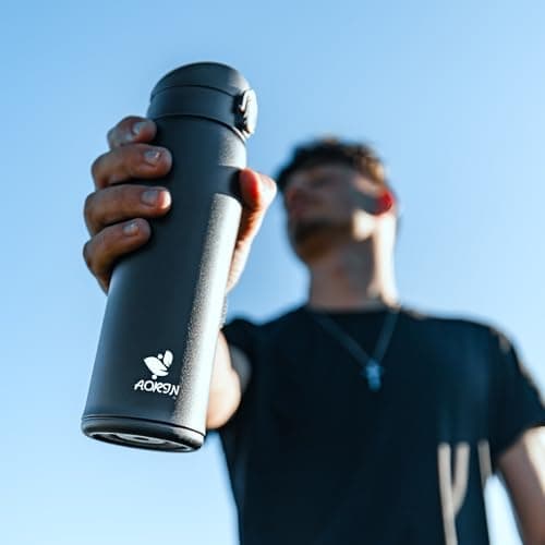 AORIN Trinkflasche Edelstahl 18/8, 500ml, BPA-Frei, Doppelwandig Isolierflasche für Sport, Schule und Outdooraktivitäten