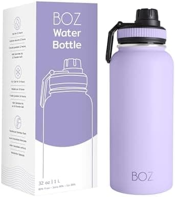 BOZ Ersatzdeckel für Trinkflasche - Strohhalm & Schraubverschluss - schwarz