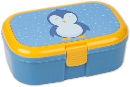 Lutz Mauder Brotdose Kinder Pinguin Lunchbox - Vesperbox für Kindergarten und Schule sowie Picknicks