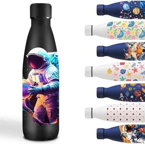 Grsta Trinkflasche 500ml, BPA-freie Edelstahlflasche für Kinder, ideale Wasserspeicherung bei Kalt&warm