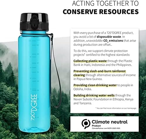 720°DGREE uberBottle Trinkflasche SoftTouch 500ml - Auslaufsicher, BPA-Frei - für Sport und Outdoor-Aktivitäten - Climat
