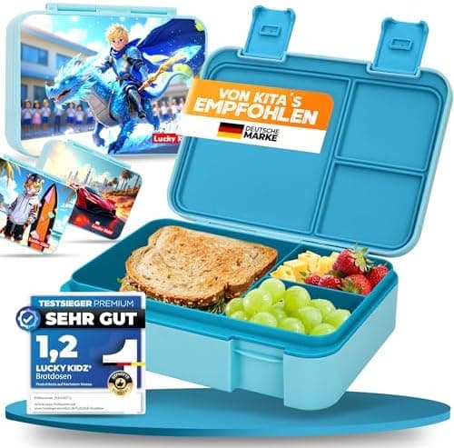 Kinder Brotdose mit Fächern Auslaufsicher & BPA frei
| Vesperbox Kinder Bento Box mit Fächern
| Frühstücksbox Kinder Br