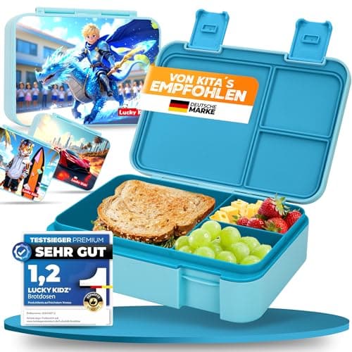 Kinder Brotdose mit Fächern Auslaufsicher & BPA frei
| Vesperbox Kinder Bento Box mit Fächern
| Frühstücksbox Kinder Br