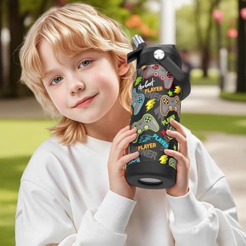 Edelstahl Trinkflasche Meeresjungfrau 550ml BPA Frei Auslaufsicher Thermosflaschefür Kinder und Erwachsene - Sport, Schu