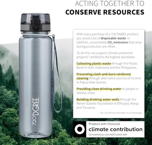 720°DGREE uberBottle Trinkflasche SoftTouch 500ml - Auslaufsicher, BPA-Frei - für Sport und Outdoor-Aktivitäten - Climat