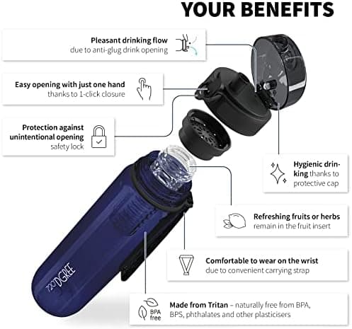 720°DGREE uberBottle Trinkflasche SoftTouch 500ml - Auslaufsicher, BPA-Frei - für Sport und Outdoor-Aktivitäten - Climat