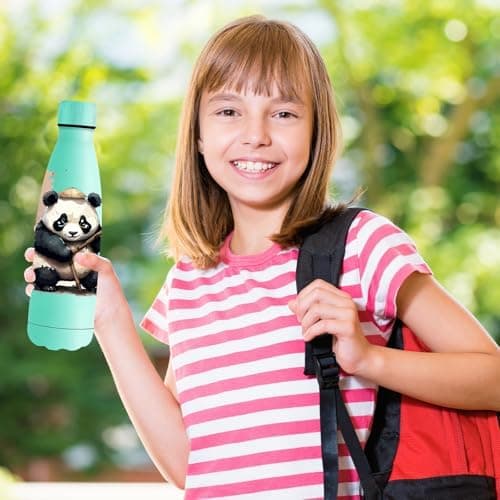 Grsta Trinkflasche 500ml, BPA-freie Edelstahlflasche für Kinder, ideale Wasserspeicherung bei Kalt&warm