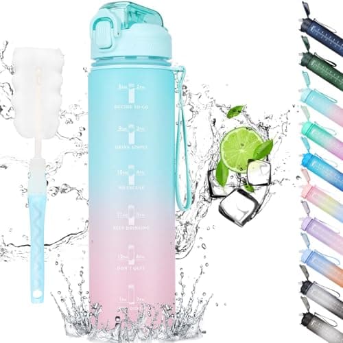 CodiCile Trinkflasche 1L - Ideal für Outdoor Aktivitäten mit Zeitmarkierung und Strohhalm
| CodiCile 1L Trinkflasche St