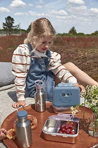 LÄSSIG Edelstahl Kinder Brotdose Frühstücksbox Nachhaltig für Schule und Adventure (1er Pack)  
LÄSSIG Kinder Brotdose E