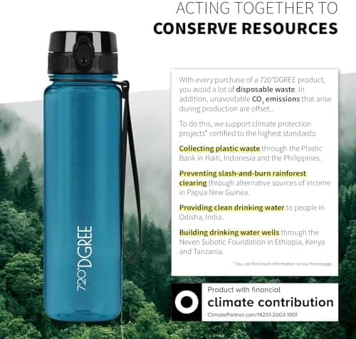720°DGREE uberBottle Trinkflasche SoftTouch 500ml - Auslaufsicher, BPA-Frei - für Sport und Outdoor-Aktivitäten - Climat
