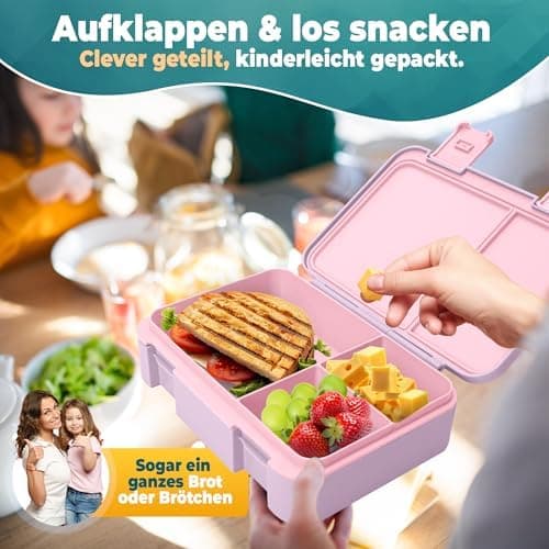 Kinder Brotdose mit Fächern Auslaufsicher & BPA frei
| Vesperbox Kinder Bento Box mit Fächern
| Frühstücksbox Kinder Br