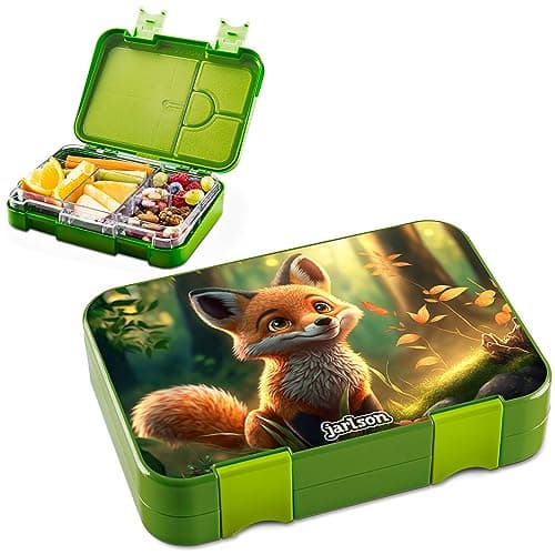 Jarlson® Brotdose Kinder mit Fächern - TONI Lunchbox - Auslaufdurchfall-Sicher – Jausenbox für Kindergarten und Schule -