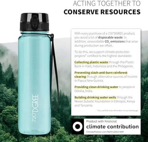 720°DGREE uberBottle Trinkflasche SoftTouch 500ml - Auslaufsicher, BPA-Frei - für Sport und Outdoor-Aktivitäten - Climat