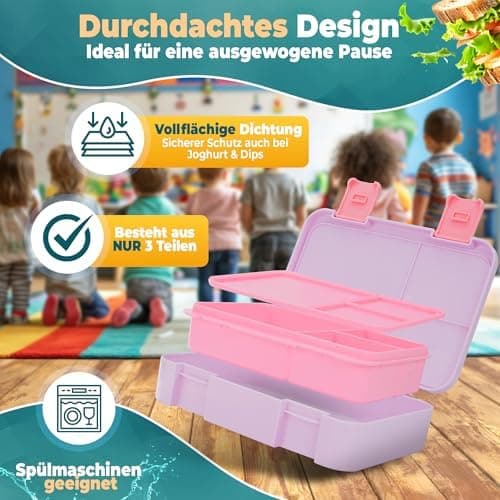 Kinder Brotdose mit Fächern Auslaufsicher & BPA frei
| Vesperbox Kinder Bento Box mit Fächern
| Frühstücksbox Kinder Br