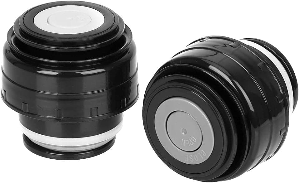 Isolierflaschen-Deckelabdeckung für Vakuumflaschen, Outdoor-Reisebecher, tragbar, universelles Zubehör (4,5 cm, Schwarz/
