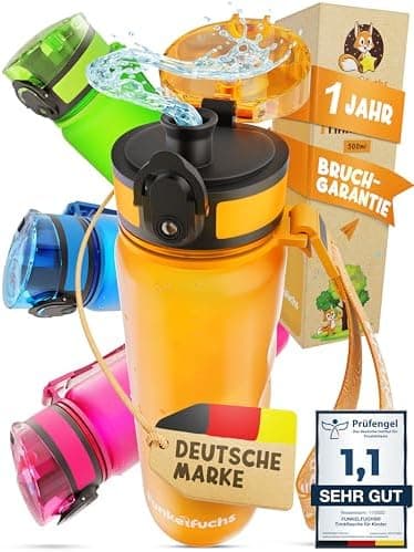Nur für Funkelfuchs Trinkflaschen passende Ersatzdeckel 500ml (grün) - Luxus Design und Dauerhaftigkeit