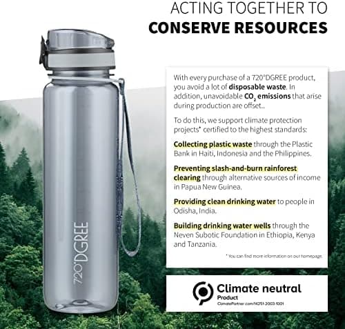720°DGREE uberBottle Trinkflasche SoftTouch 500ml - Auslaufsicher, BPA-Frei - für Sport und Outdoor-Aktivitäten - Climat