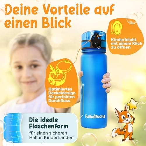 Nur für Funkelfuchs Trinkflaschen passende Ersatzdeckel 500ml (grün) - Luxus Design und Dauerhaftigkeit
