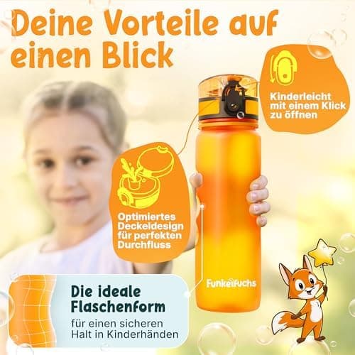 Nur für Funkelfuchs Trinkflaschen passende Ersatzdeckel 500ml (grün) - Luxus Design und Dauerhaftigkeit