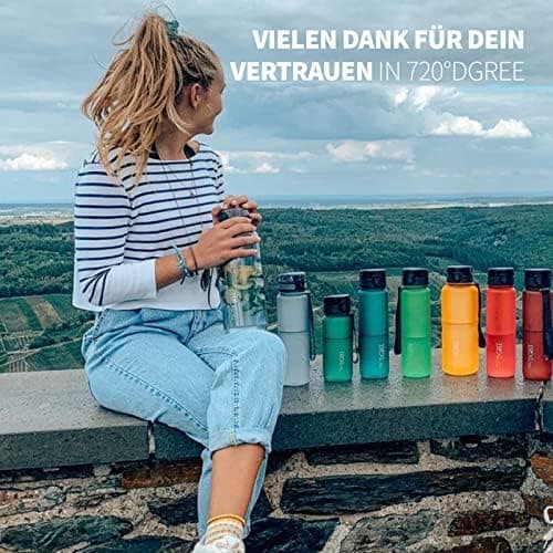 720°DGREE uberBottle Trinkflasche SoftTouch 500ml - Auslaufsicher, BPA-Frei - für Sport und Outdoor-Aktivitäten - Climat