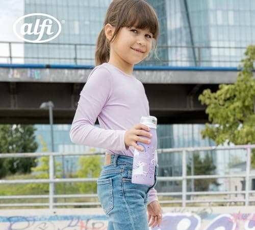 ALFI Kids ISO BOTTLE 350ml - Idas Schule der Magischen Tiere - Isoliertrinkflasche Kinder Edelstahl - hält 12 Stunden he
