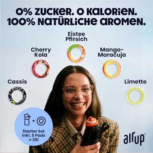 air up® Trinkflasche für Schule und Sport | inkl. 5 zuckerfreien Duft-Pods & Strohhalm | Wasserflasche in Lila für Kinde