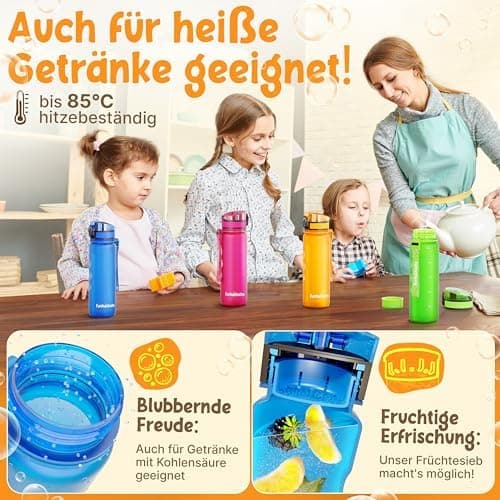 Nur für Funkelfuchs Trinkflaschen passende Ersatzdeckel 500ml (grün) - Luxus Design und Dauerhaftigkeit