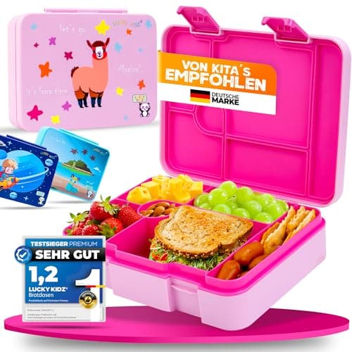 Kinder Brotdose mit Fächern Auslaufsicher & BPA frei
| Vesperbox Kinder Bento Box mit Fächern
| Frühstücksbox Kinder Br