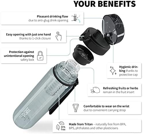 720°DGREE uberBottle Trinkflasche SoftTouch 500ml - Auslaufsicher, BPA-Frei - für Sport und Outdoor-Aktivitäten - Climat